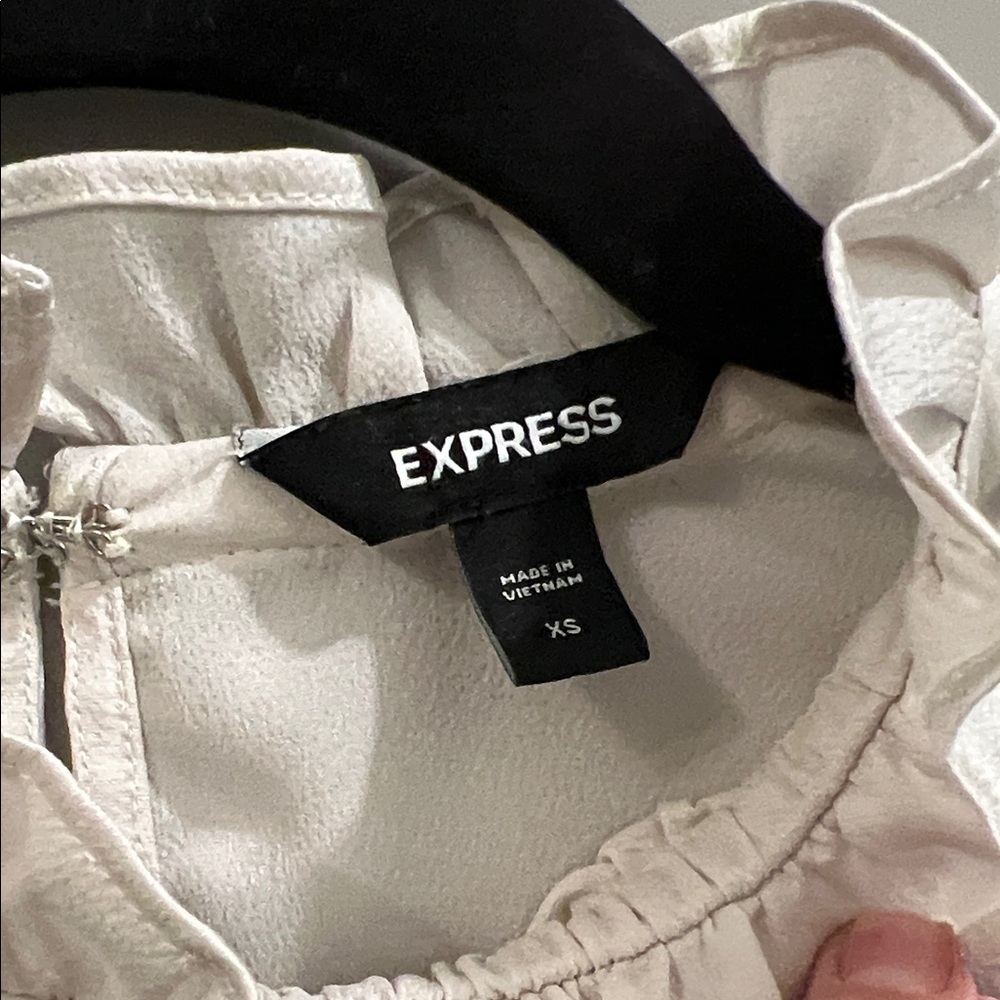 Express Cream Ruffled Blouse - Picture 2 of 2
